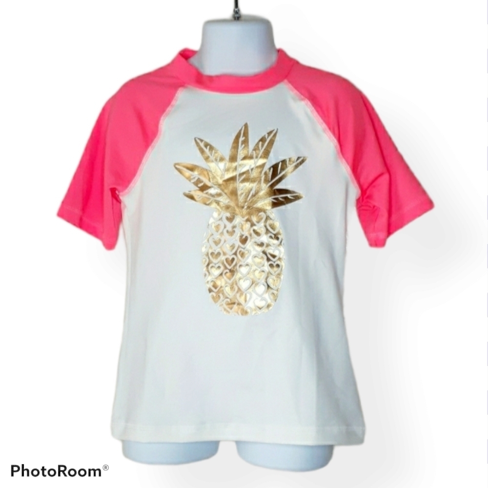Cat & Jack Girls Pineapple 50+ SPF Swim Shirt